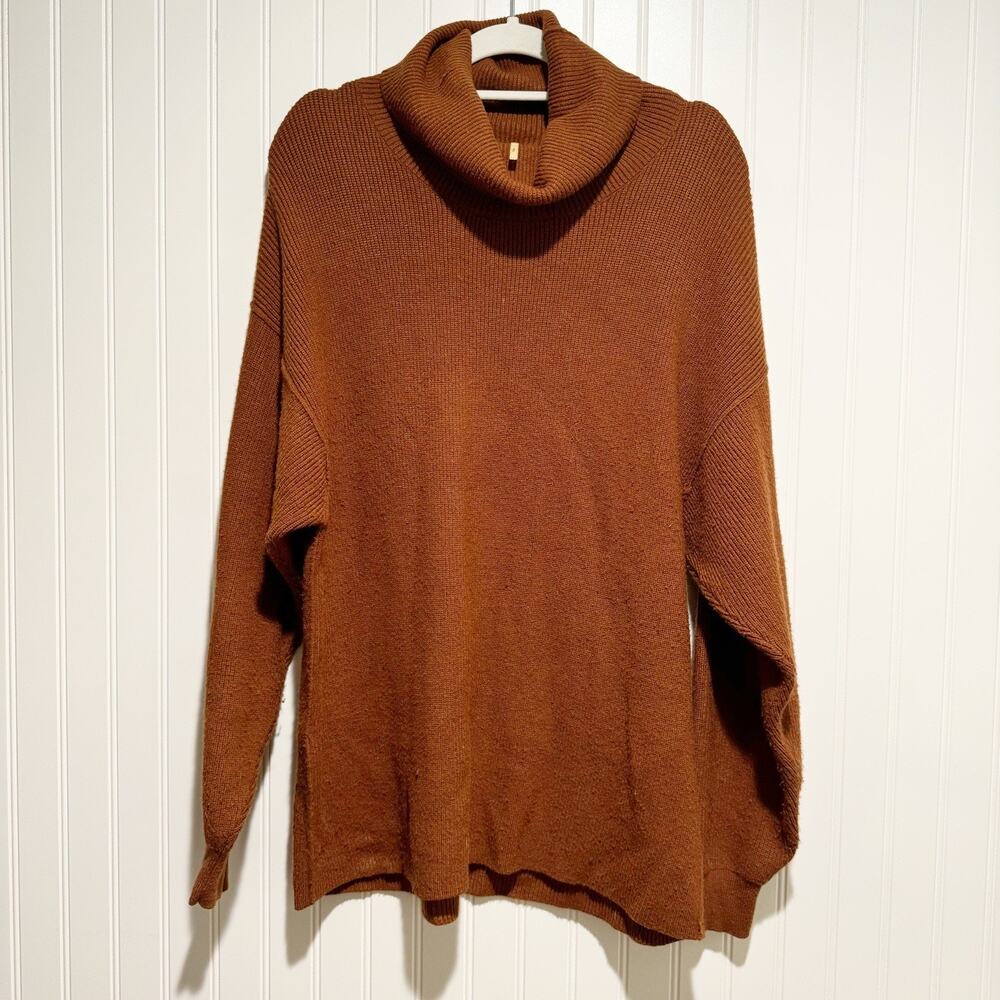 Free People Softly Structured Tunic Sweater Terracotta Size Small - Picture 2 of 6